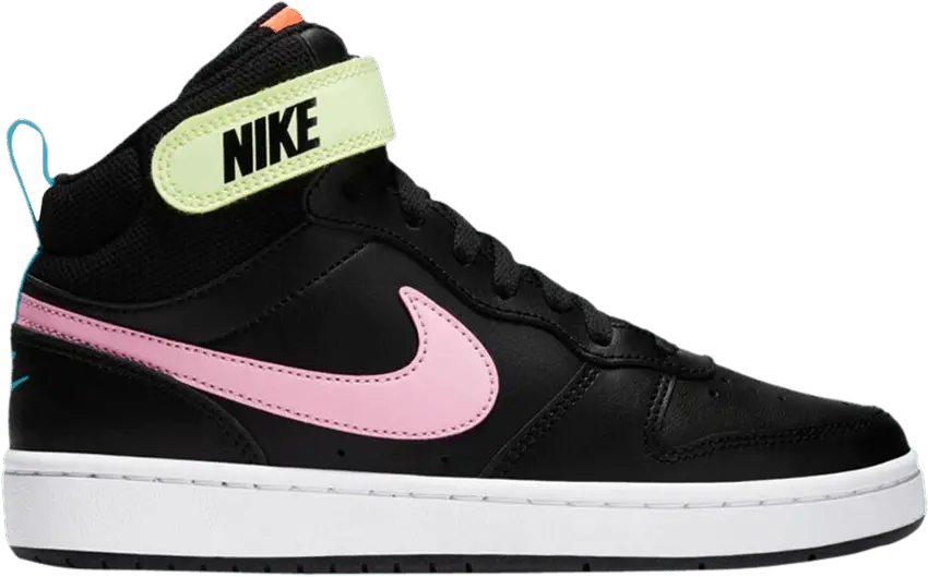 Nike Court Borough Mid 2 GS &#039;Black Pink Blue Fury&#039;