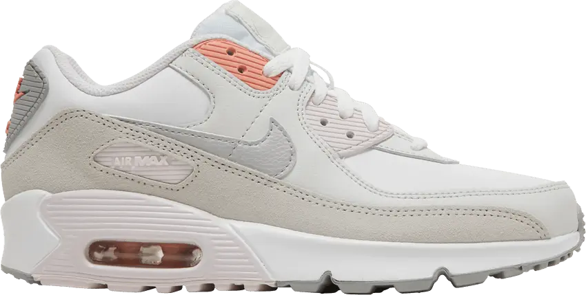  Nike Air Max 90 Leather GS &#039;White Light Violet&#039;
