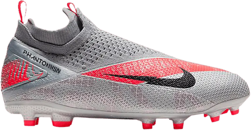 Nike Phantom Vision 2 Elite Dynamic Fit MG GS &#039;Metallic Grey Crimson&#039;