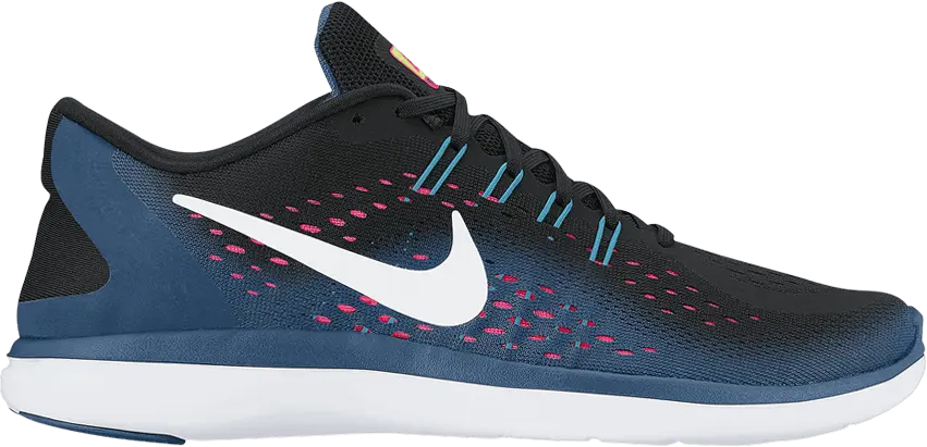  Nike Wmns Flex 2017 RN &#039;Industrial Blue Racer Pink&#039;