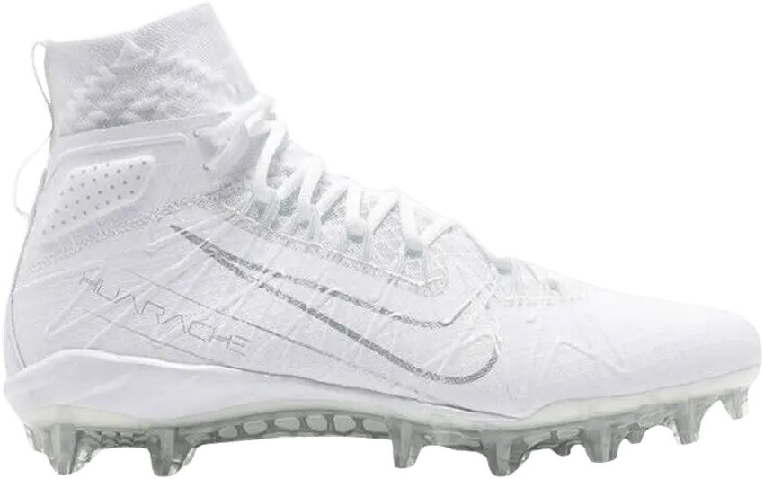  Nike Alpha Huarache 7 Elite LAX Wide &#039;White Metallic Silver&#039;