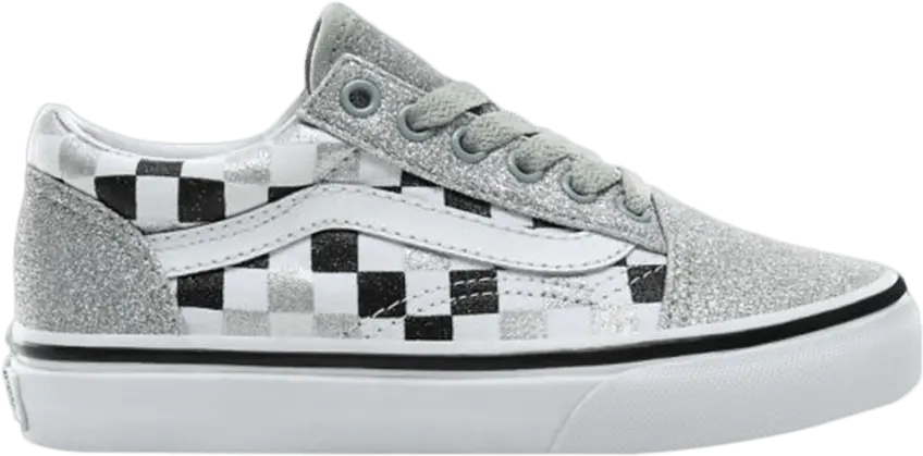 Vans Old Skool Kids &#039;Glitter Checkerboard&#039;