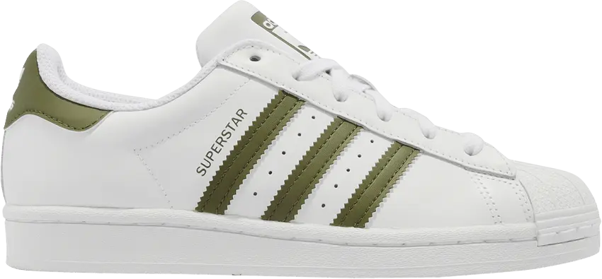  Adidas Superstar &#039;White Focus Olive&#039;