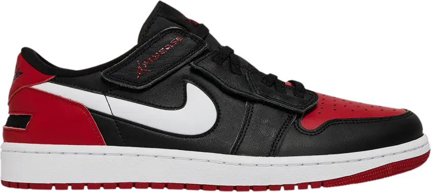  Jordan 1 Low FlyEase Black White Gym Red