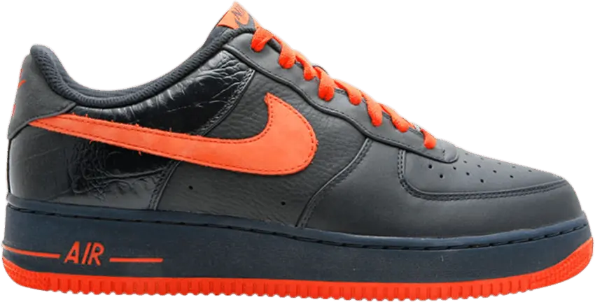  Nike Air Force 1 Low Premium Dark Obsidian Team Orange Dark Obsidian