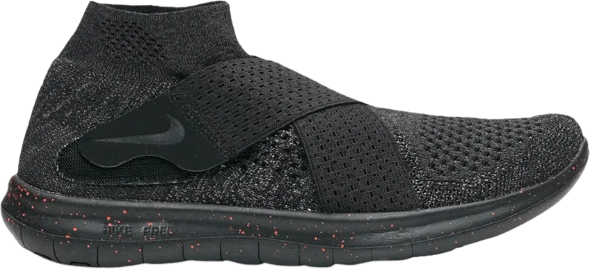  Nike Wmns Free RN Motion Flyknit 2017 &#039;Black Red Speckled&#039;