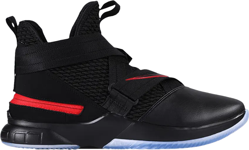  Nike LeBron Soldier 12 FlyEase 4E &#039;Black University Red&#039;