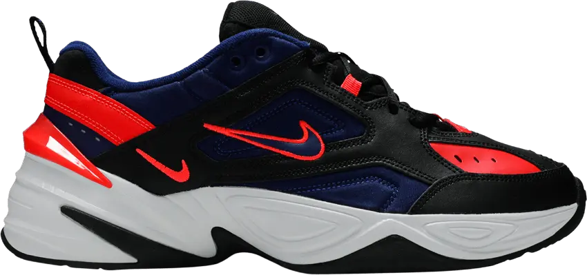 Nike M2K Tekno Black Deep Royal Blue Bright Crimson