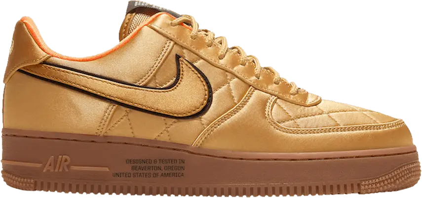  Nike Air Force 1 Low Quilted Satin Pack Wheat