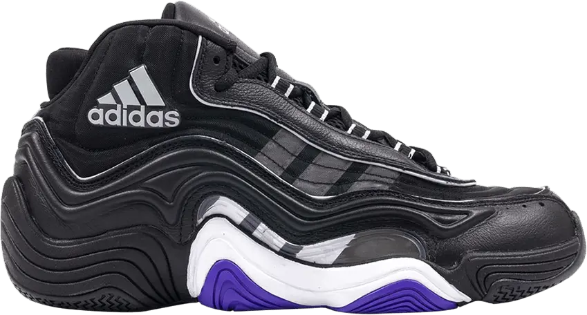  Adidas adidas Crazy 2 Basketball Shoes Cblack/ Ftw White / Power Purple
