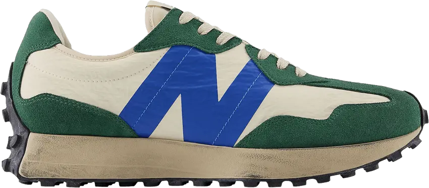  New Balance 327 Forest Green Serene Blue Vintage Worn