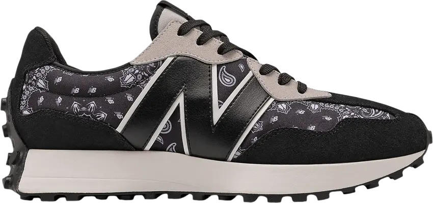  New Balance 327 Black White Paisley