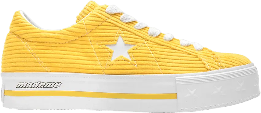  Converse One Star Platform Ox MadeMe Vibrant Yellow (Women&#039;s)