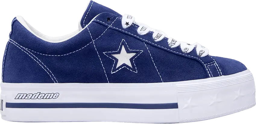  Converse One Star Platform Ox MadeMe Medieval Blue (Women&#039;s)