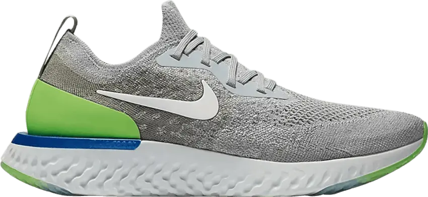  Nike Epic React Flyknit Wolf Grey Lime Blast