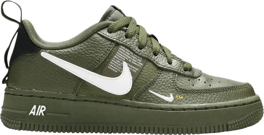  Nike Air Force 1 Low Utility Olive Canvas (GS)