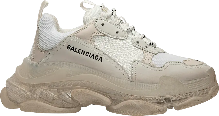  Balenciaga Triple S Clear Sole White