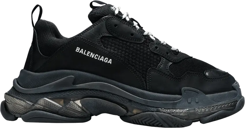  Balenciaga Triple S Clear Sole Black