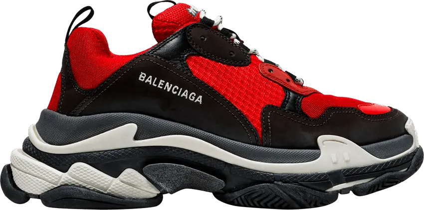  Balenciaga Triple S Red Black (Pre-Distressed)