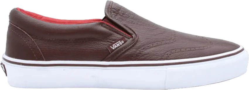  Vans Classic Slip On Wingtip Lx [Fig/Tango Red]