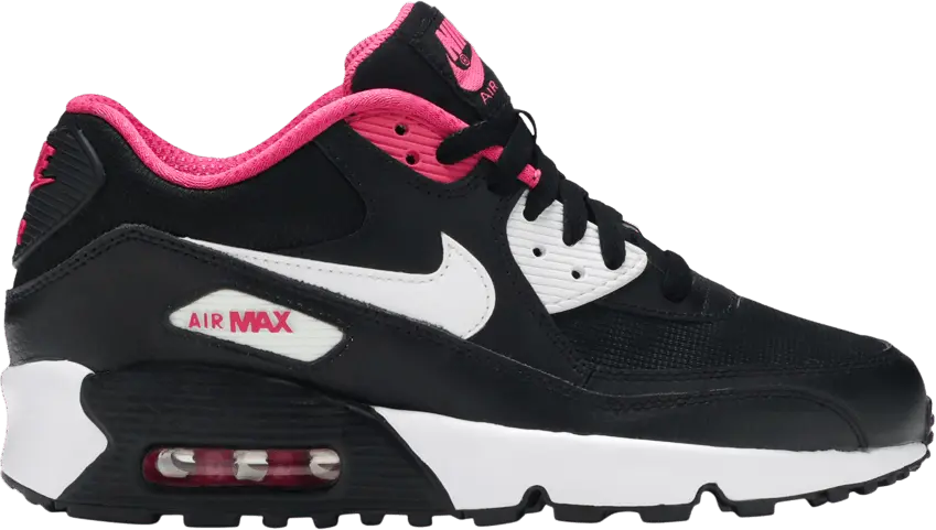  Nike Air Max 90 Mesh GS [Black/White-Vivid Pink]
