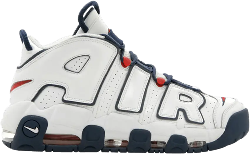 Nike Air More Tempo [White/Midnight Navy-Vrsty Red]
