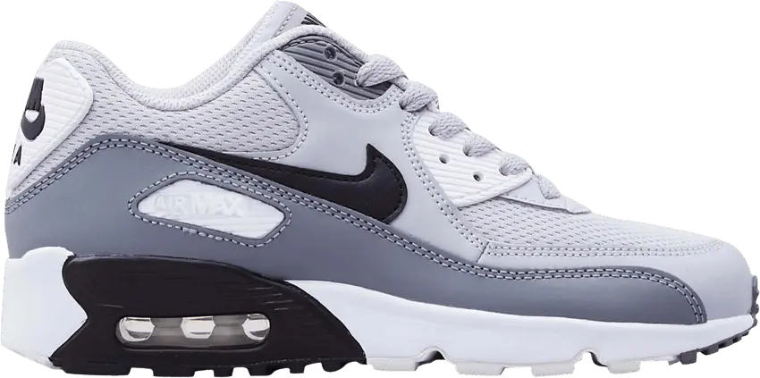  Nike Air Max 90 Mesh GS &#039;Wolf Grey&#039; [Wolf Grey/Black/Cool Grey]