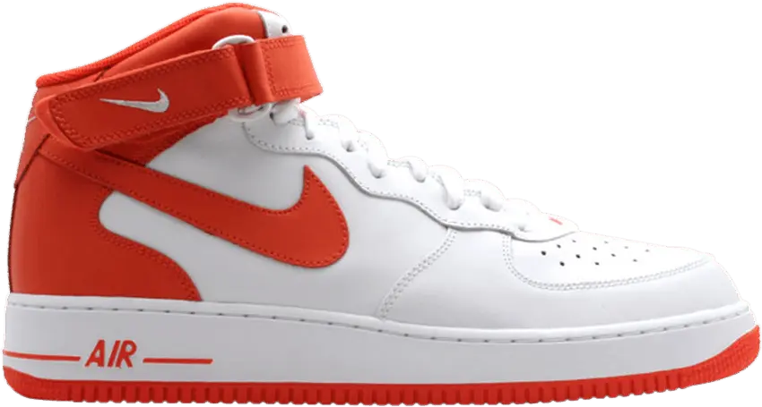  Nike Air Force 1 Mid [White/Orange Blaze]