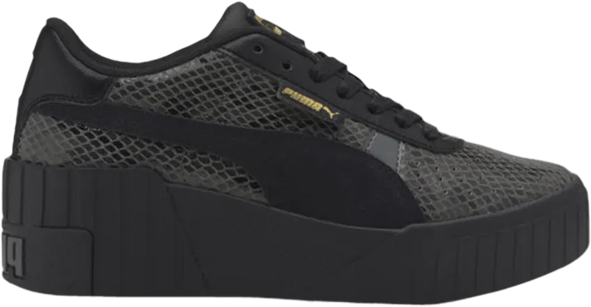  Puma Wmns Cali Wedge &#039;Snakeskin Print&#039; [Dark Shadow/Black]