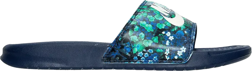  Nike Wmns Benassi JDI Slide &#039;Floral Print - Binary Blue&#039;