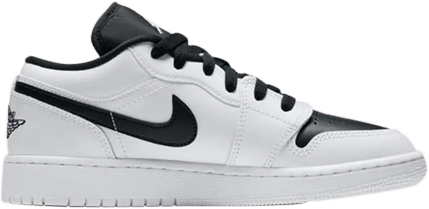  Jordan 1 Low White Black (GS)