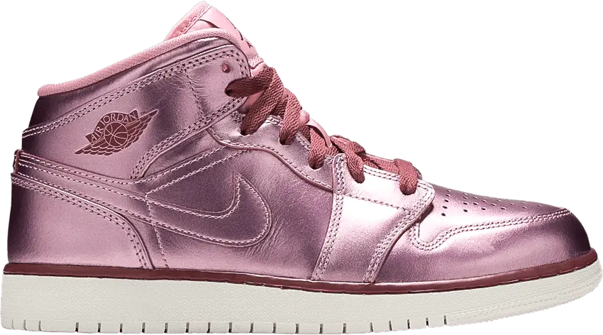  Jordan 1 Mid Pink Rise (GS)