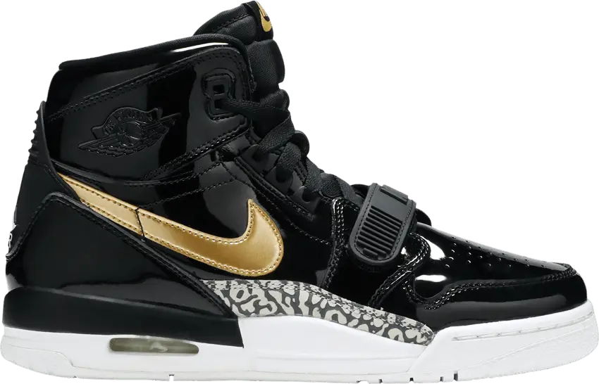  Jordan Legacy 312 Black Gold Patent (GS)