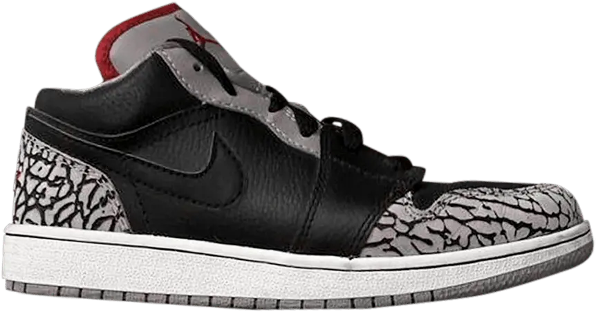  Air Jordan 1 Phat Low GS &#039;Black Cement&#039;