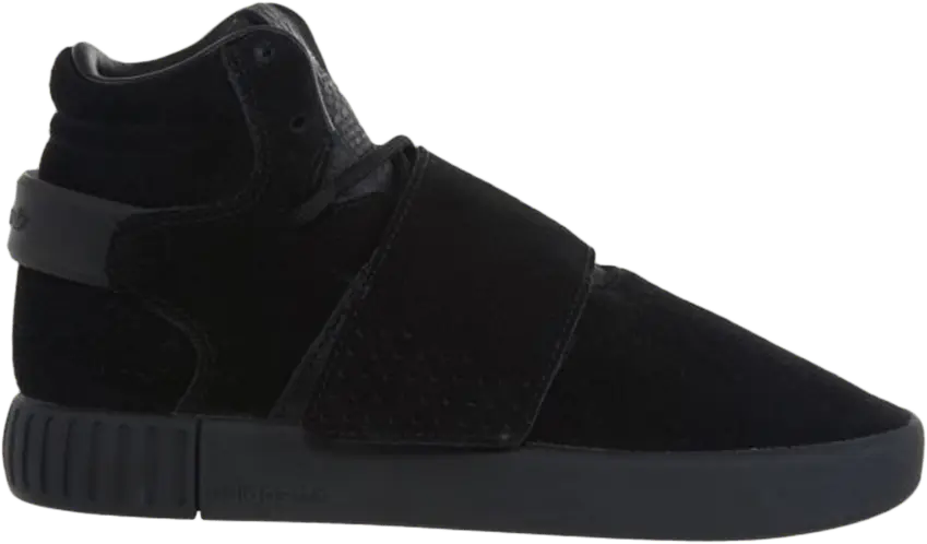 Adidas Tubular Invader Strap J &#039;Triple Black&#039; [Core Black/Core Black/White]