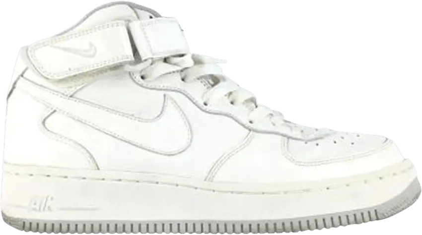  Nike Air Force 1 Mid [White/White-Neutral Grey]