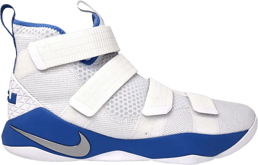  Nike LeBron Soldier 11 TB &#039;White Duke Blue&#039; [White/Blue/Metallic Silver]