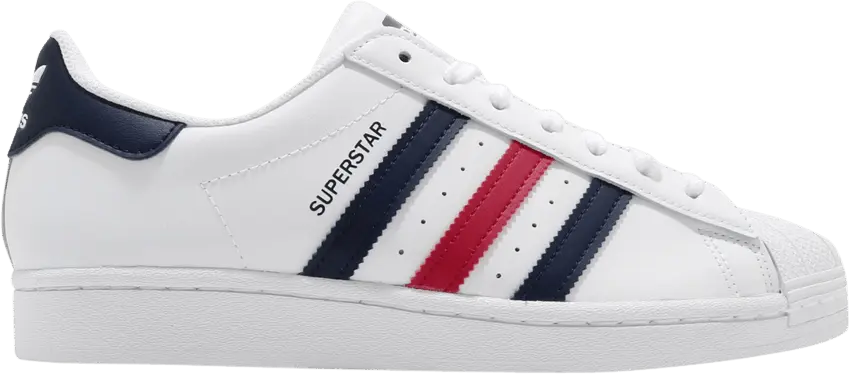  Adidas Superstar &#039;White Scarlet&#039; [Cloud White/Scarlet/Cloud White]