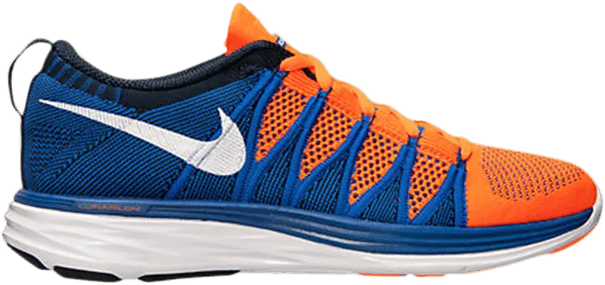 Nike Flyknit Lunar2 [Total Orange/White/Game Royal/Obsidian]