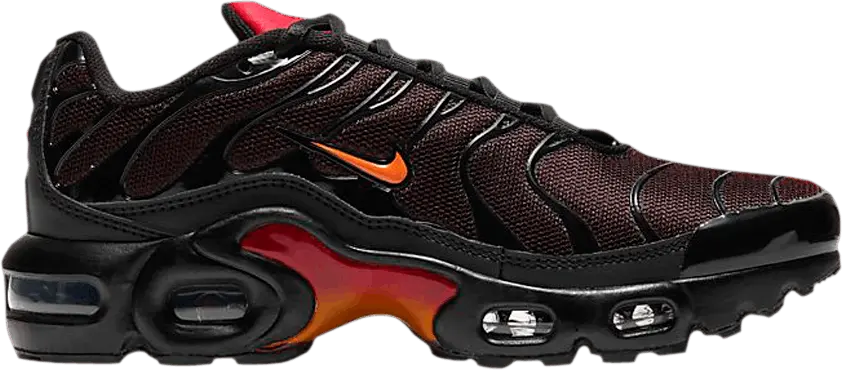  Nike Air Max Plus GS &#039;Black University Red&#039; [Black/University Red/Light Smoke Grey/Magma Orange]
