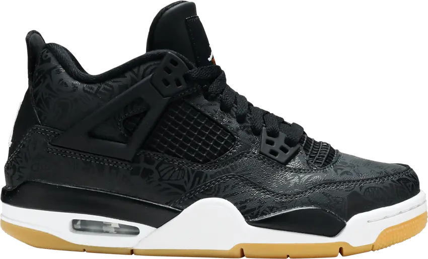  Jordan 4 Retro Laser Black Gum (GS)