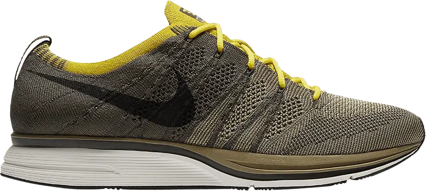  Nike Flyknit Trainer Cargo Khaki Bright Citron