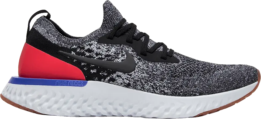  Nike Epic React Flyknit Black Red Orbit