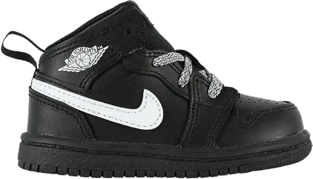  Jordan 1 Mid Black White Speckle (TD)