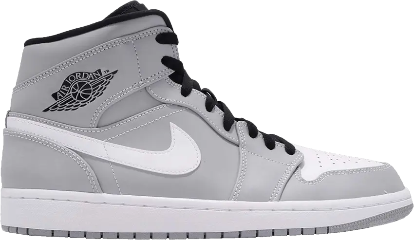  Jordan 1 Mid Wolf Grey Black White