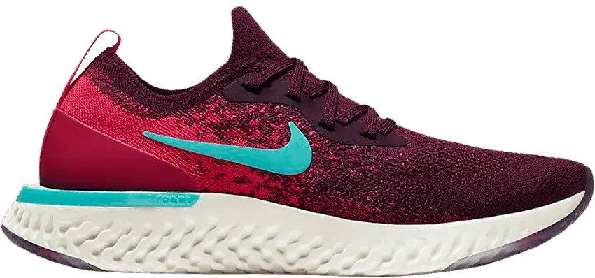  Nike Epic React Flyknit Bordeaux Hyper Jade (Women&#039;s)