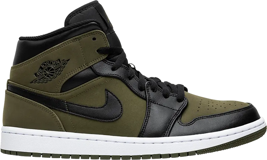  Jordan 1 Mid Olive Canvas