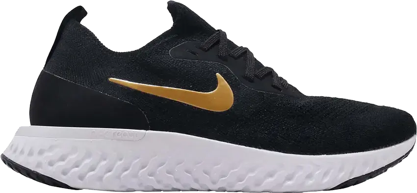  Nike Epic React Flyknit Black Gold (Women&#039;s)