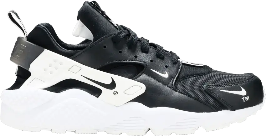  Nike Air Huarache Run Zip Black White