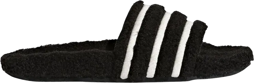  Adidas Wmns Adilette Slide &#039;Black Teddy Fleece&#039;